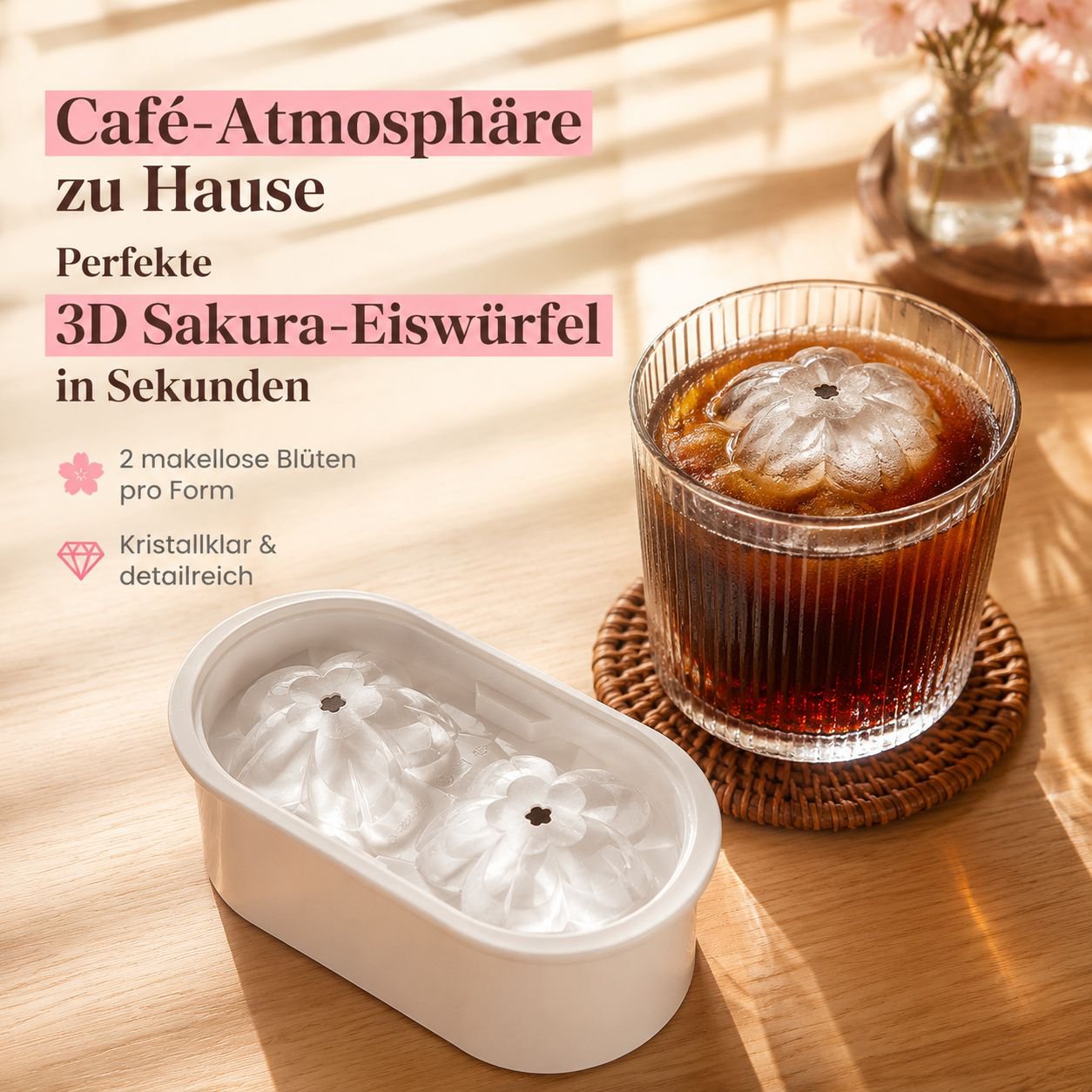 Haushalts-Sakura-Eiswürfelschale Kreative DIY-Eiswürfelform
