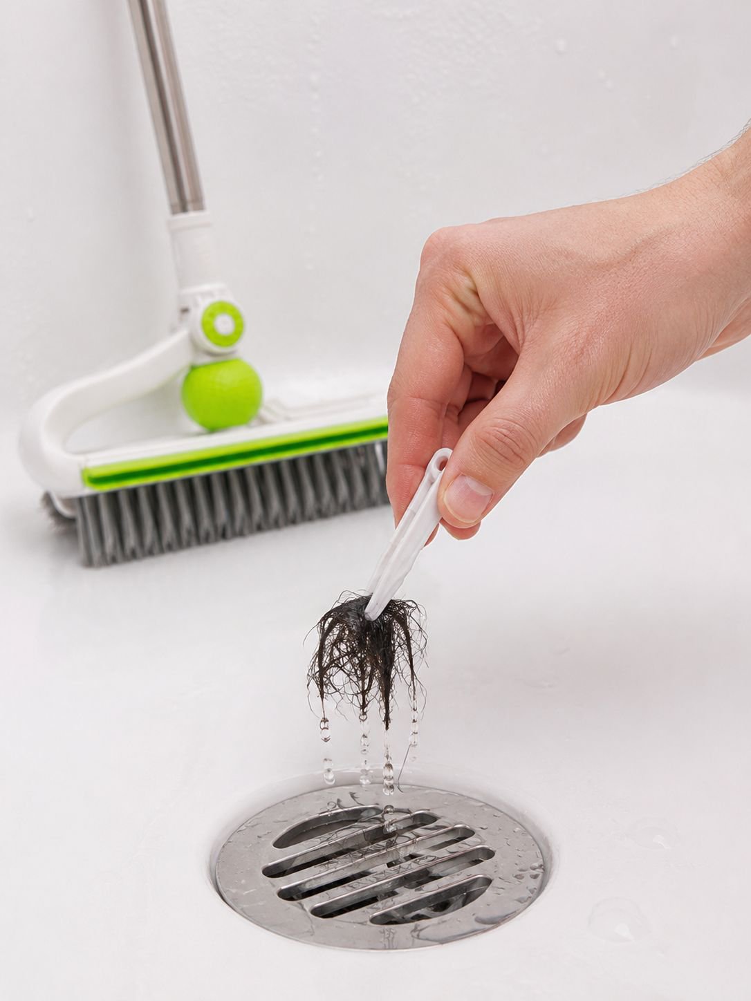 Hygienic silicone brush for deep toilet cleaning