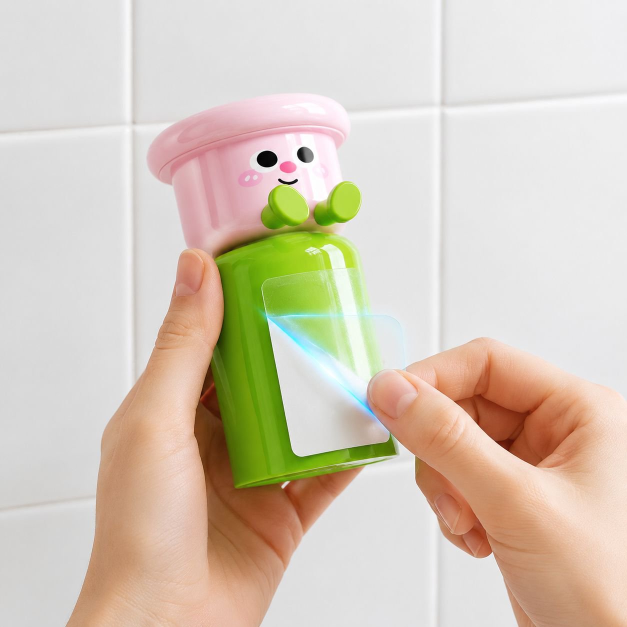 Rangement pour brosses à dents et gobelet au style Dopamine