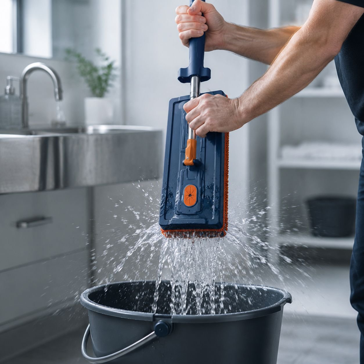 Lazy Flat Mop Hands-Free Dry and Wet Home Removable Mop