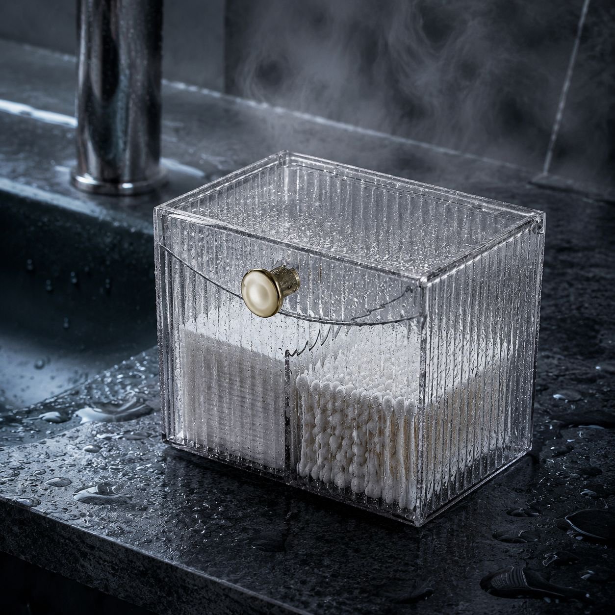 Household Light Luxury Portable Transparent Cosmetic Box
