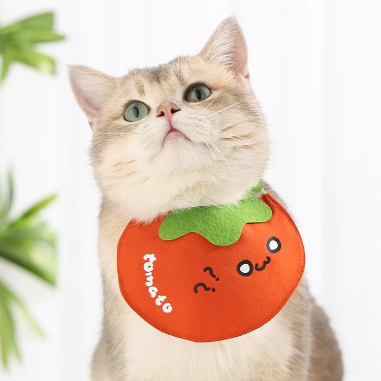 Adjustable Cotton Cat Bandana Collar