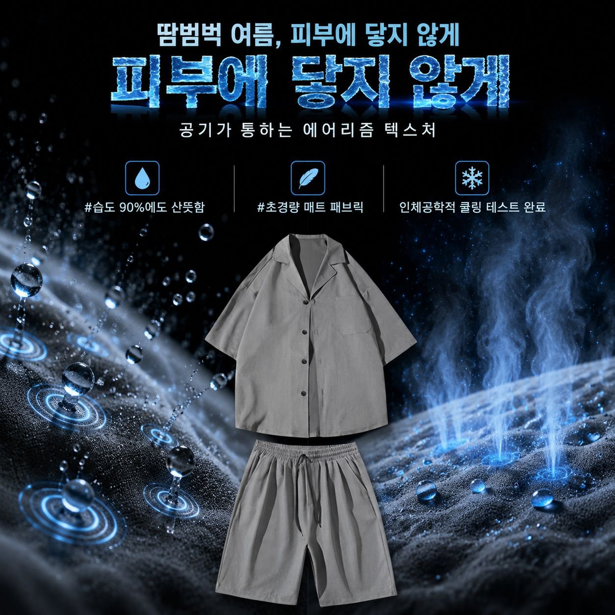 한국 스타일 힙한 반팔 수트 남성 세트, 패션 캐주얼 자켓