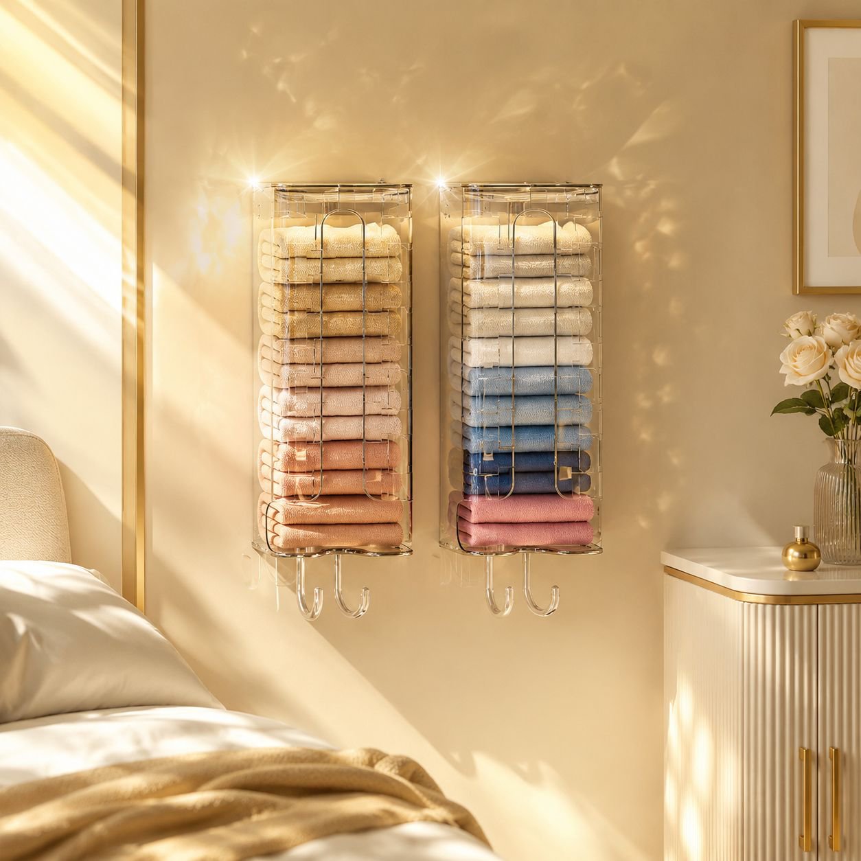 Vue intérieure de la boîte de rangement sous-vêtements