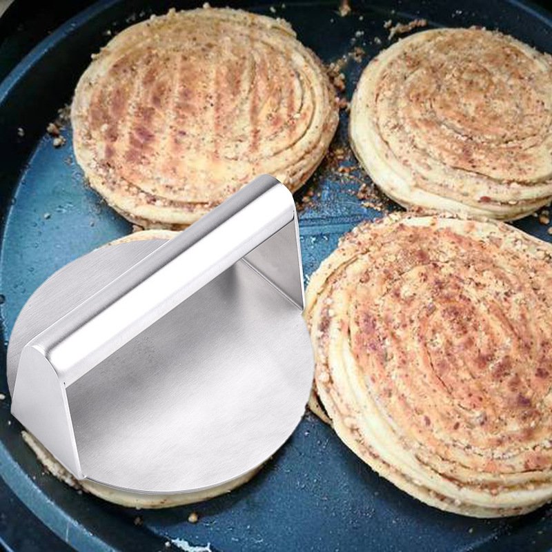 Heavy duty stainless steel hamburger patty maker for homemade burgers