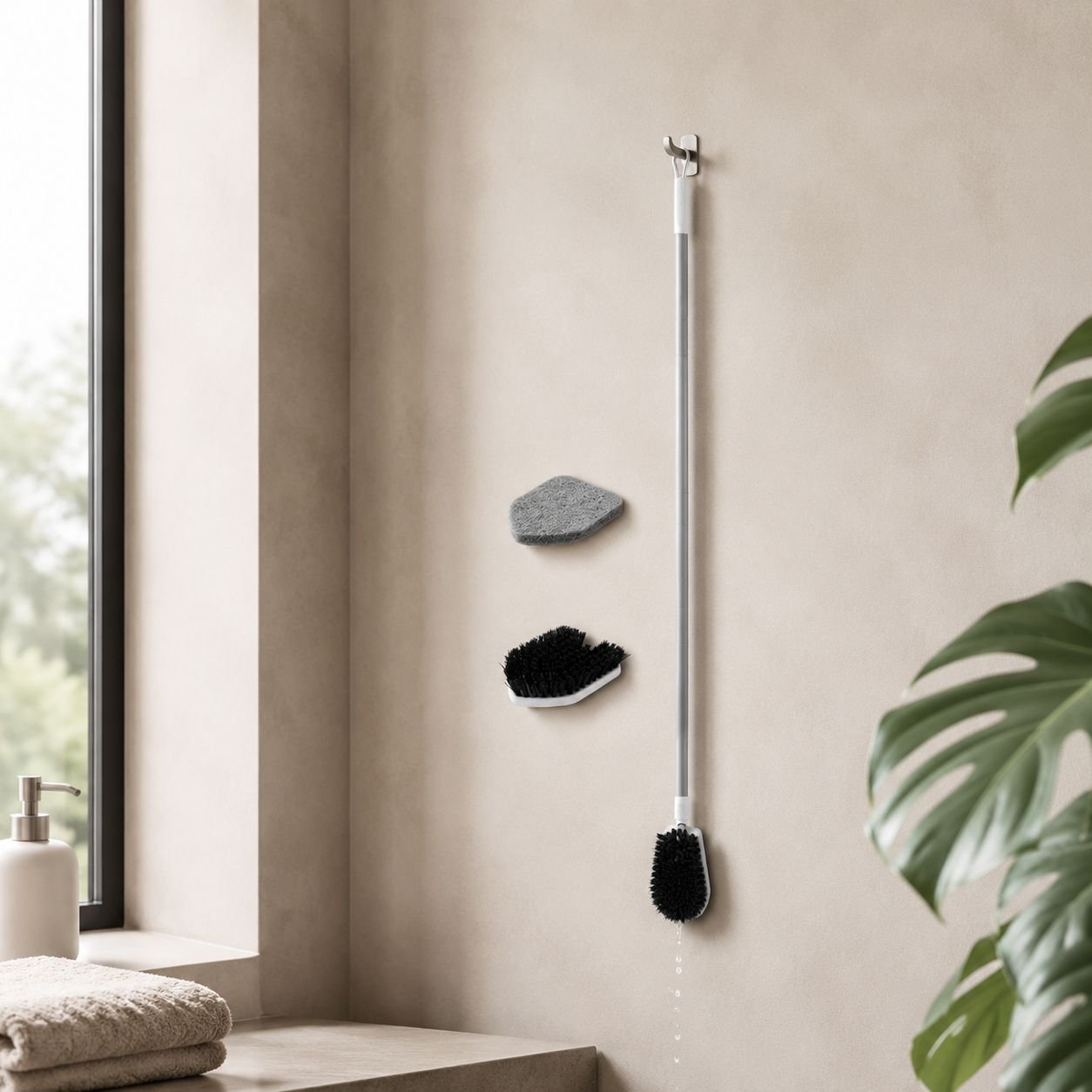 Multifunction Long Handle Telescopic Triangle Floor Brush