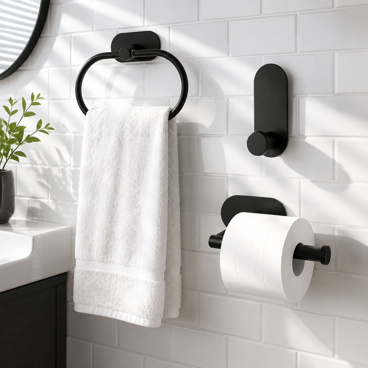 Stainless Steel Towel Bar for Bathroom, Towel Ring, Towel Holder