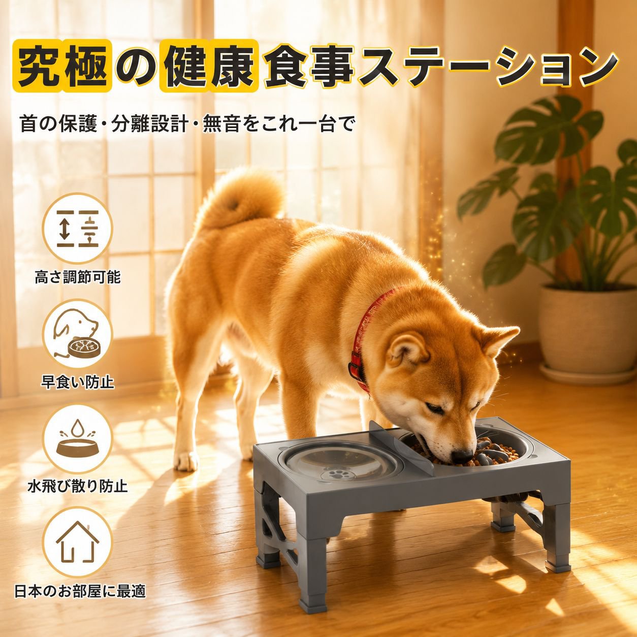 ペット用スローフィーダーステンレスボウルセット（大型犬対応）