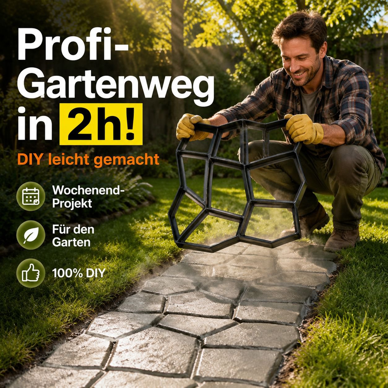 DIY-Gartenweg- und Ziegeldekorationsform