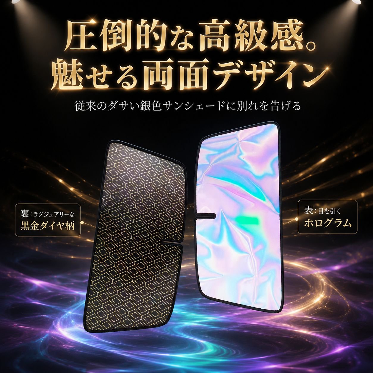 車窓用折りたたみ式サンシェード断熱カバー