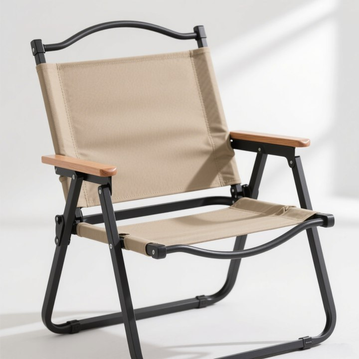 Skládací venkovní židle z hliníkové slitiny v barvě khaki
