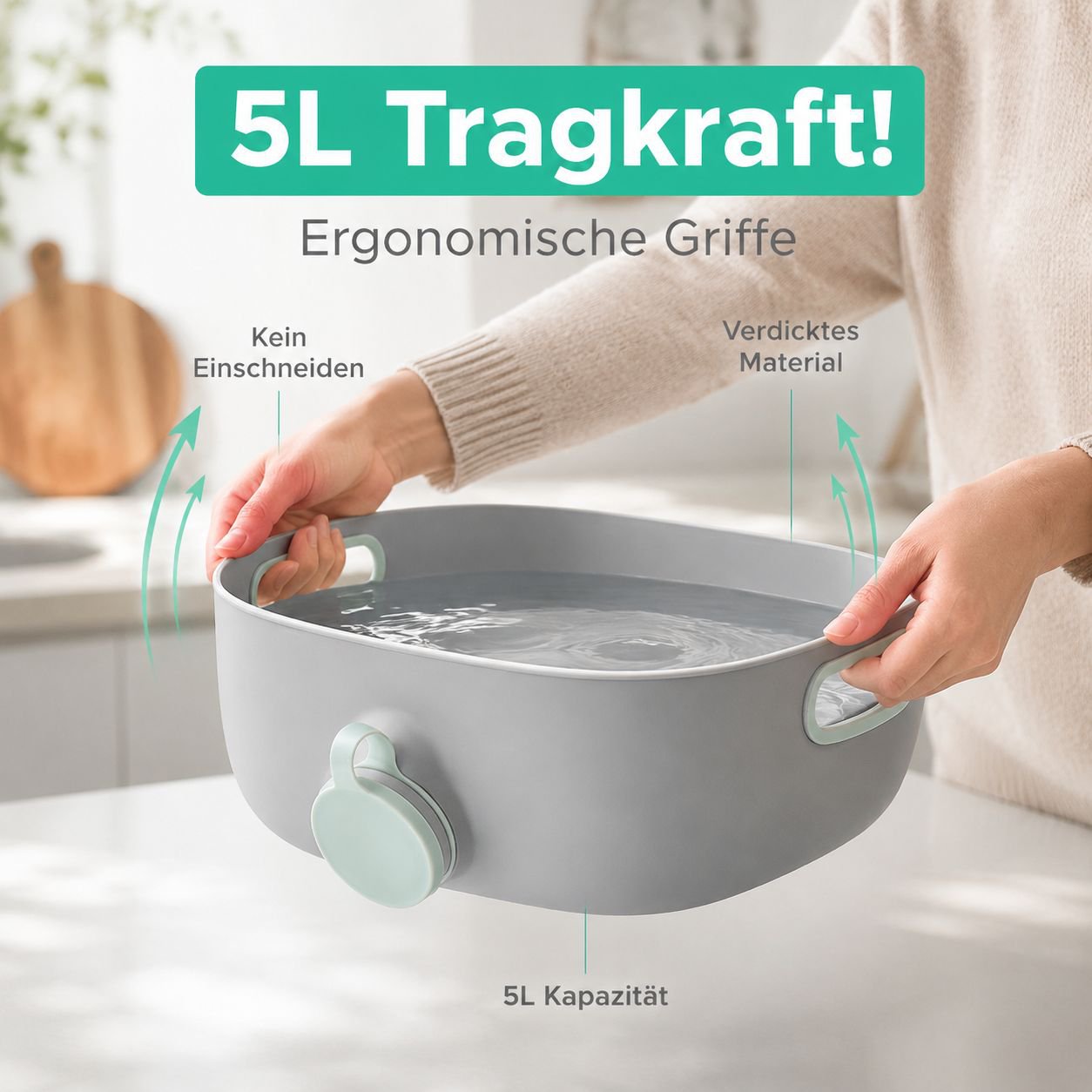 Multifunktionaler Küchen-Abtropfkorb – Faltbare Spülschüssel für Gemüse und Obst
