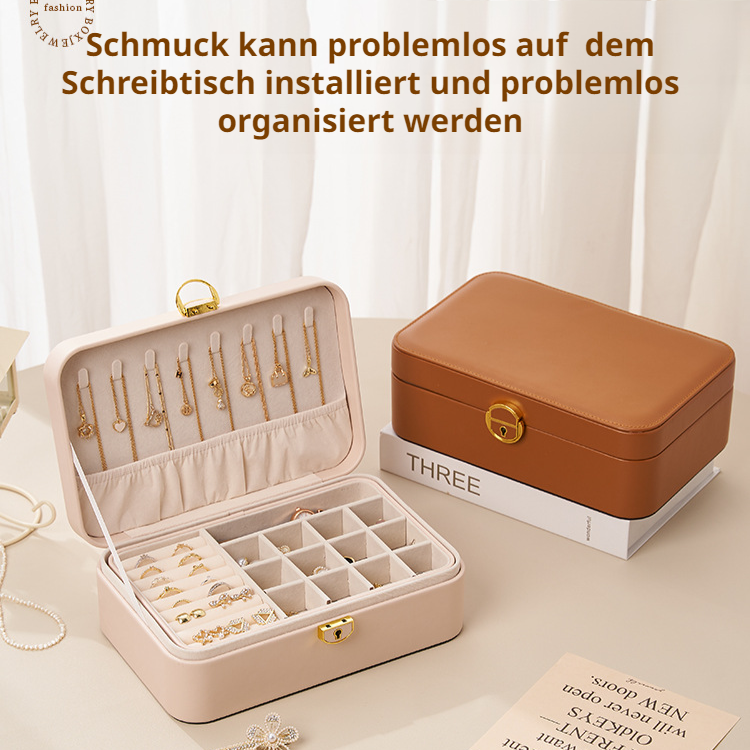 Tragbare Schmuckschatulle für Ringe und Ohrringe