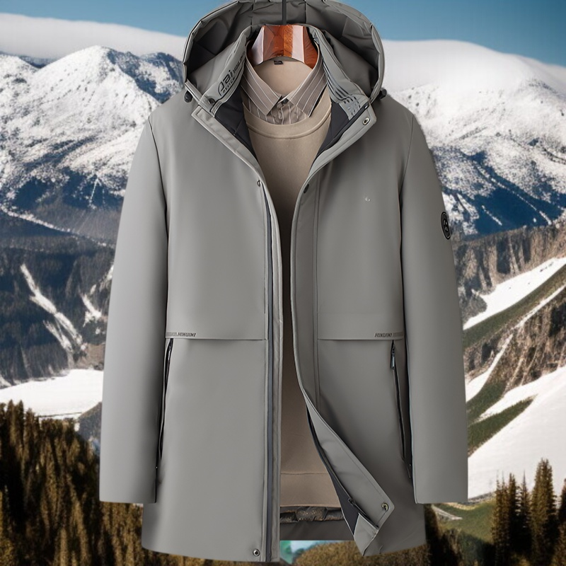 도톰한 보온성 강조된 남성 패딩 자켓