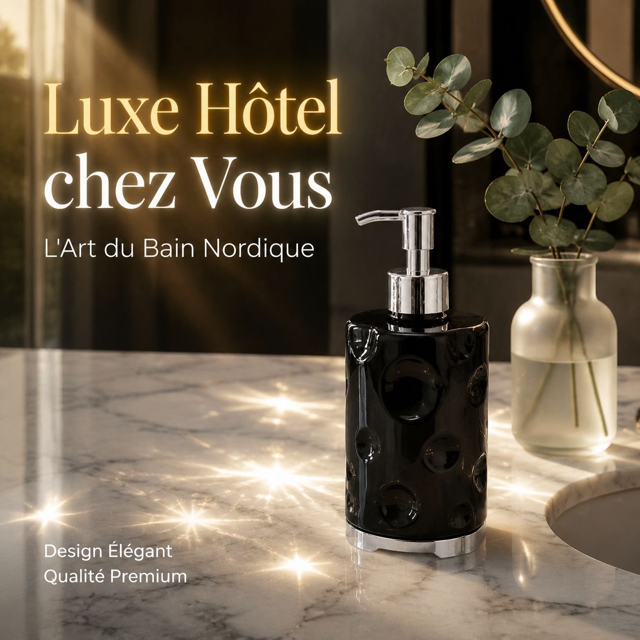 Bouteille distributrice multifonction luxe léger pour salle de bain