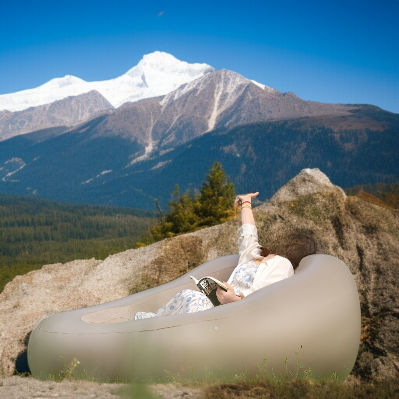 ふわふわな手触りの1人掛けエアソファー