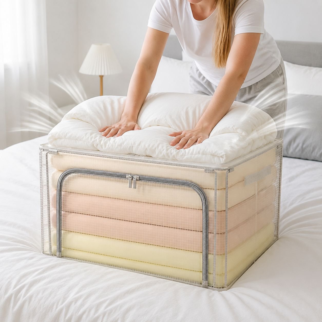 Sac de rangement en tissu pour garde-robe