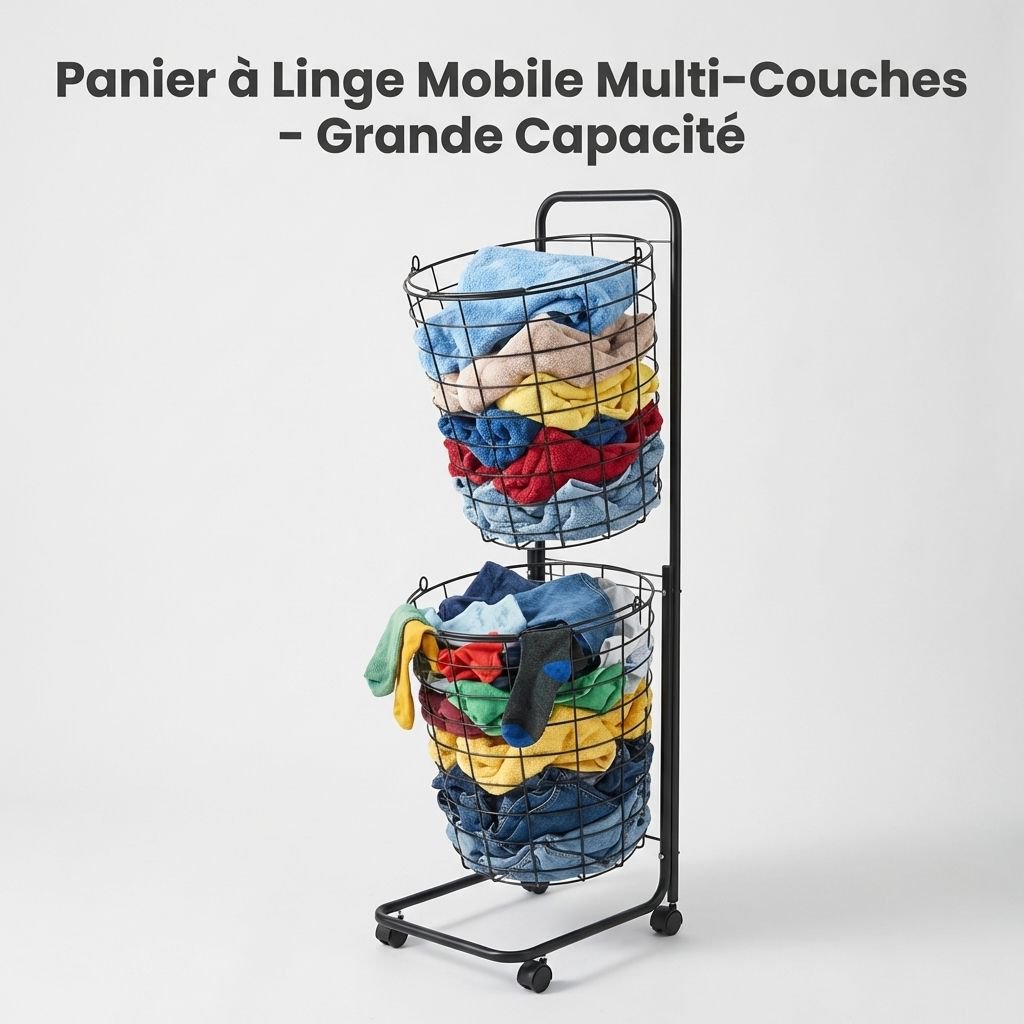 Panier à linge portable