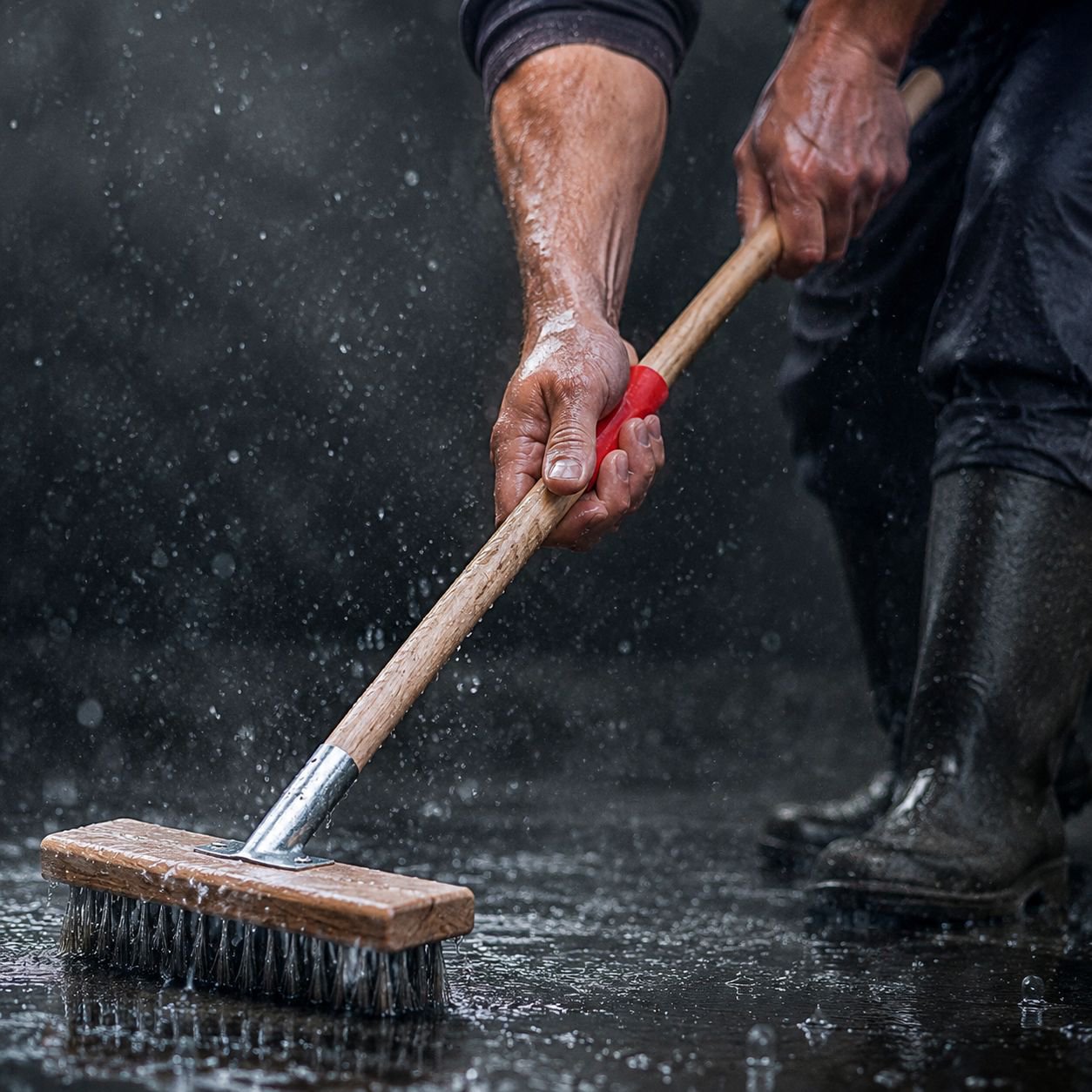 Heavy-duty bathroom floor brush for home cleaning