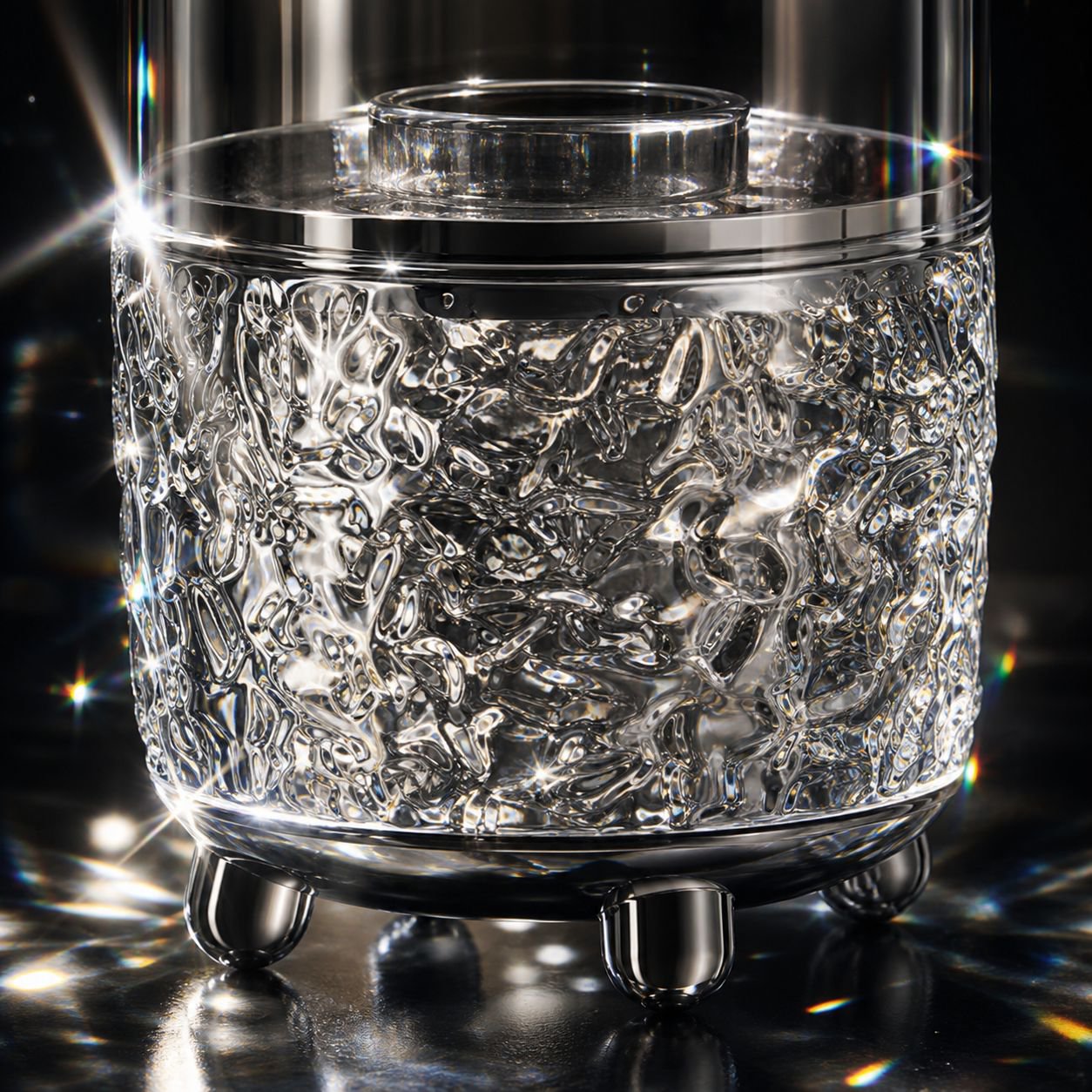 Rotating Cosmetic Storage Box with Lid