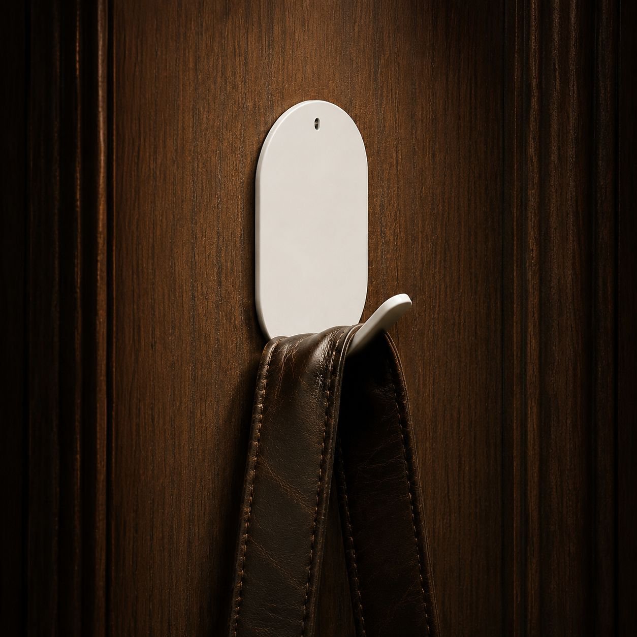 Stainless steel indoor waterproof hooks on a tiled bathroom wall