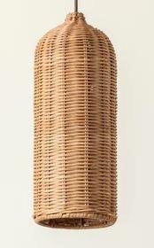 Japanese-Style Woven Rattan Pendant Lamp