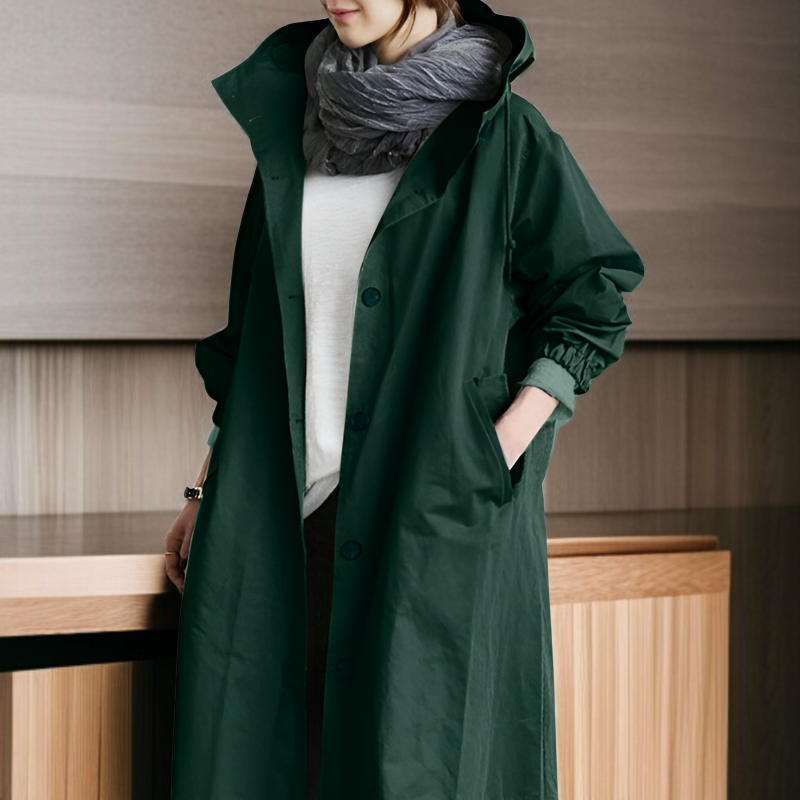 Brelia-jpおしゃれカジュアル長袖ミドル丈コート