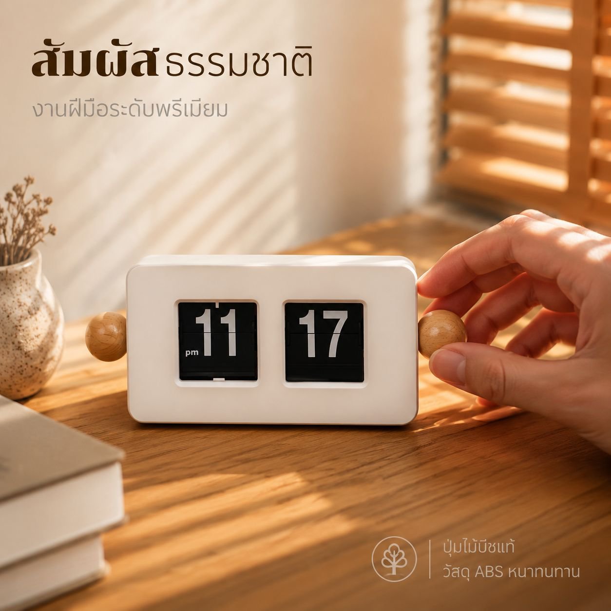 นาฬิกาตั้งโต๊ะแบบพลิกอัตโนมัติ ของตกแต่งบ้าน ใช้งานได้หลายโอกาส