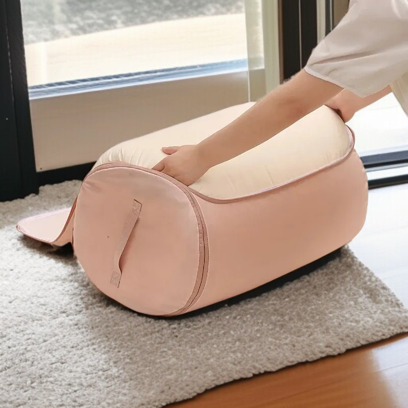 면 이불 수납 가방 압축 가능 원통 이불 정리 가방 의류 수납 가방 이사 정리 가방
