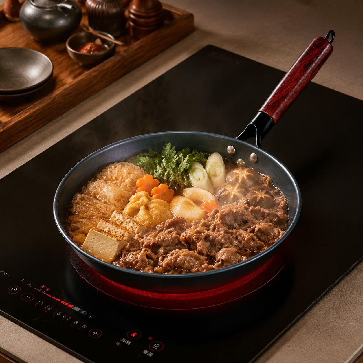 焦げ付きにくいフライパンの底面アップ