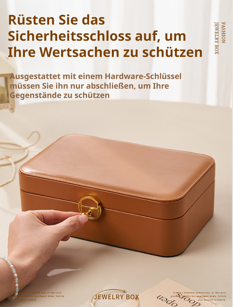 Kompakte Schmuckbox zur Aufbewahrung zu Hause und unterwegs