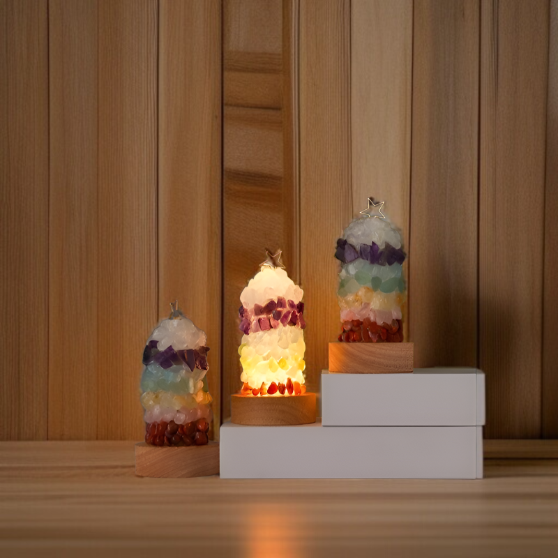 デスクトップ装飾用カラフルクリスタルランプ