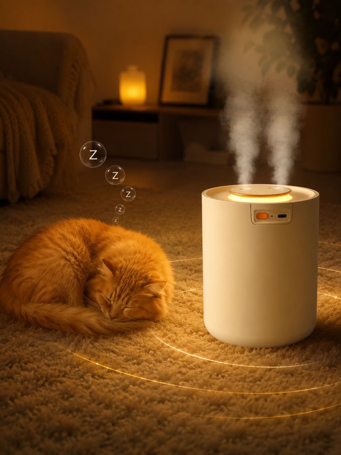 Modern mini humidifier with portable design