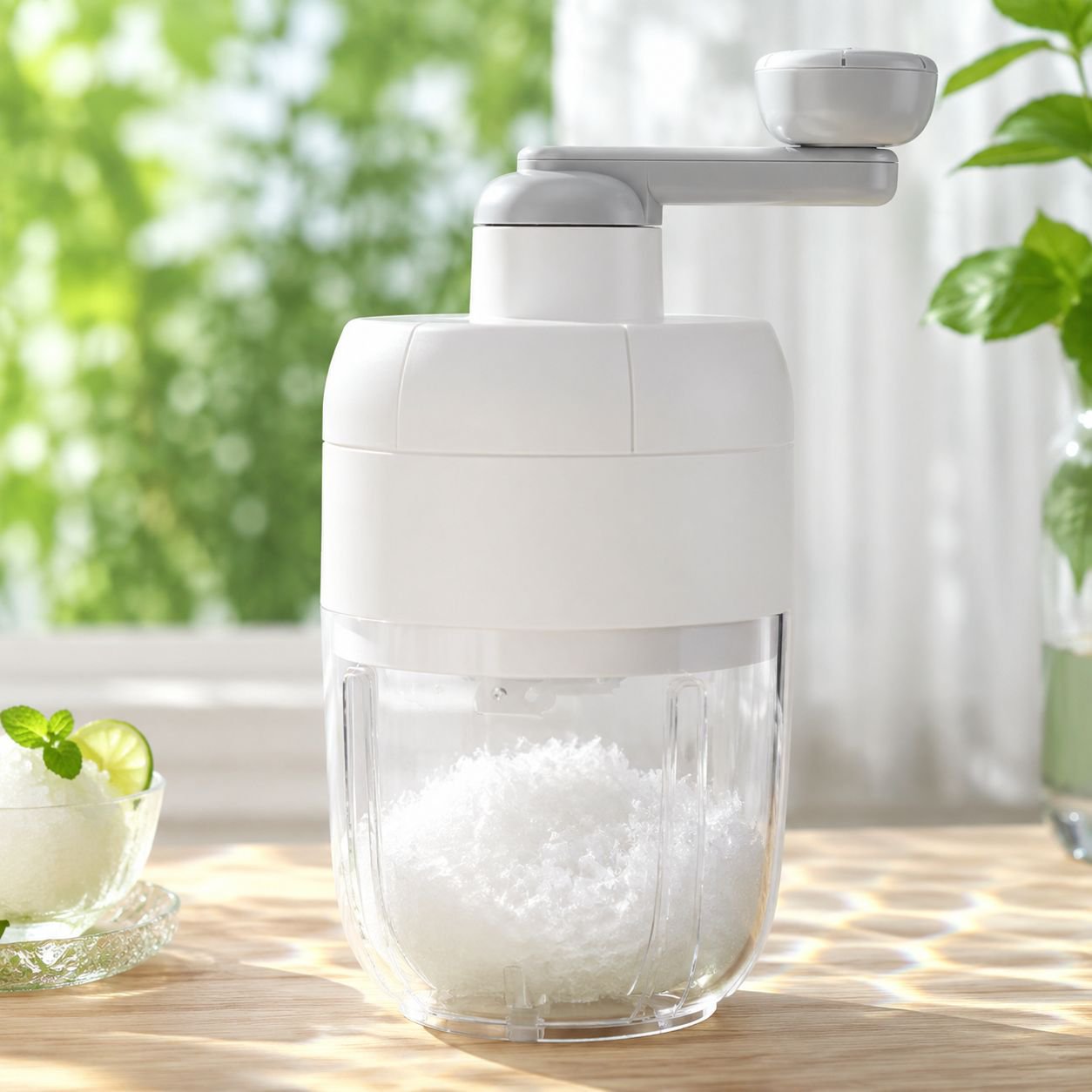 Homemade shaved ice using ice machine
