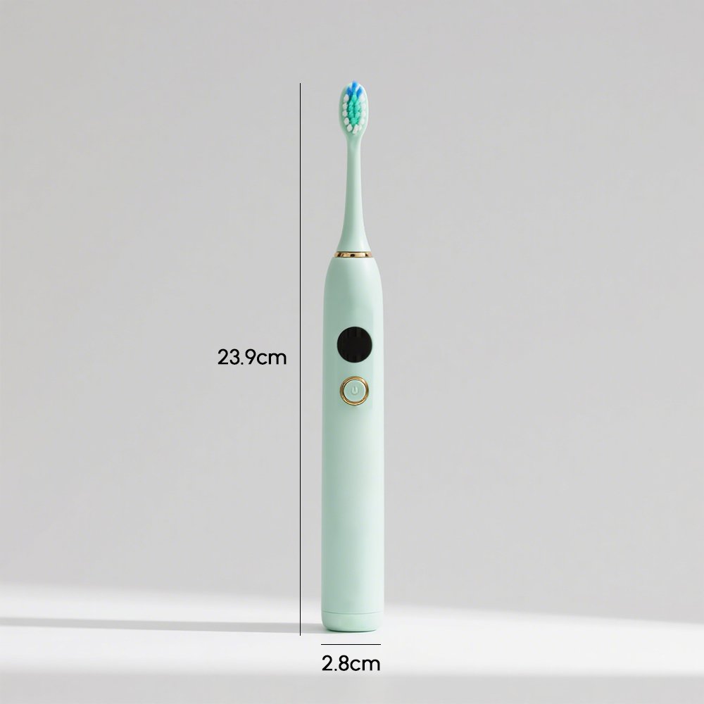 Elektrický zubní kartáček při čištění zubů