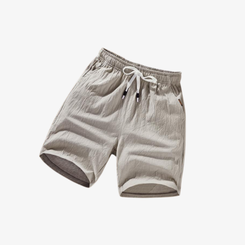 여름용 남자 린넨 반바지 디테일
