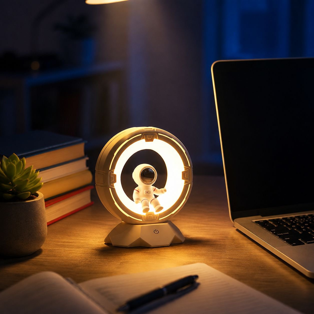 Cartoon Astronaut Night Light Rechargeable Decorative Atmosphere Lamp