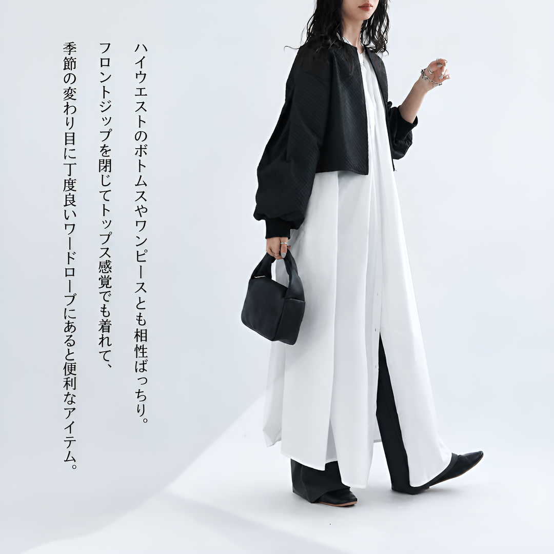 レディース秋新作　和風デザイン　パフスリーブ　ゆったりふわふわショートジャケット