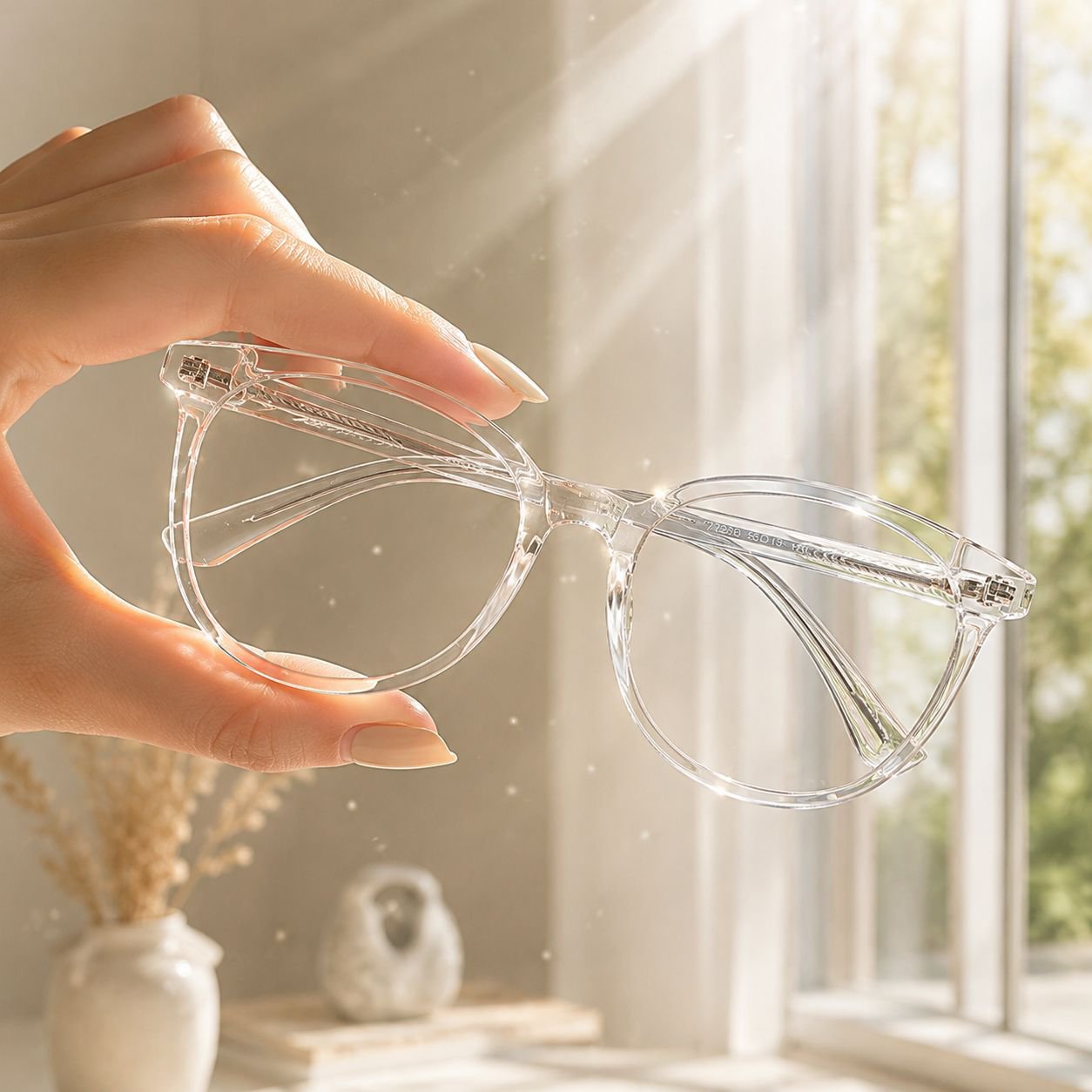 Modische Retro-Brille für große Gesichter mit Blaulichtschutz