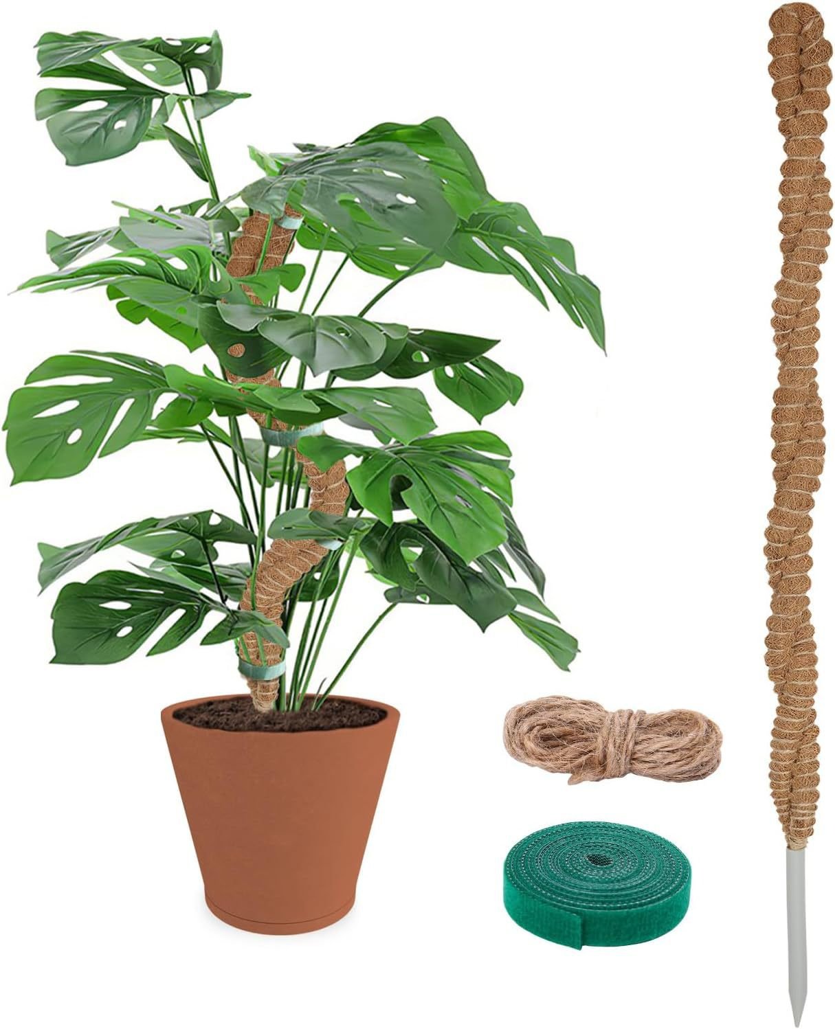 Bendable Coir Plant Support Poles, 2-Pack