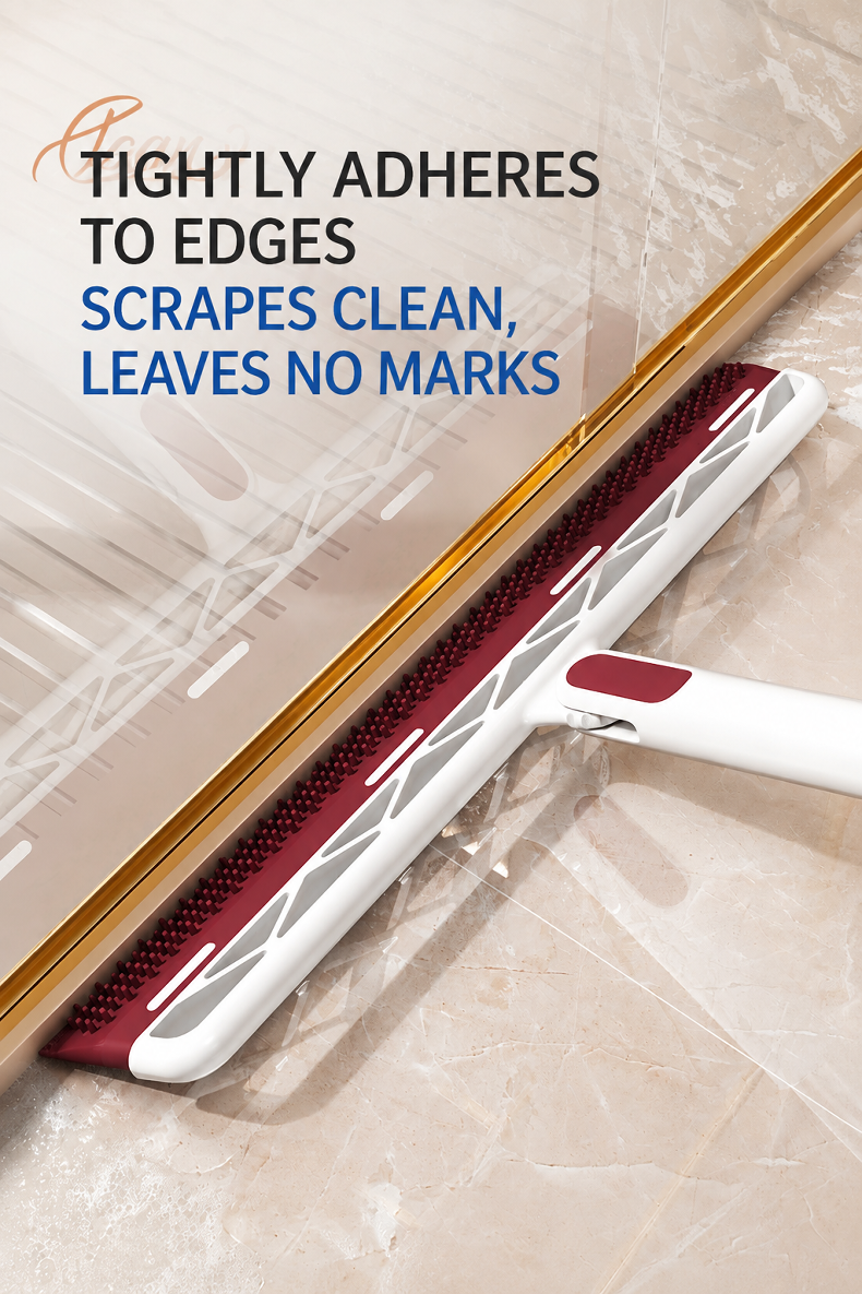 Multi-functional cleaning broom suitable for dry and wet floor cleaning