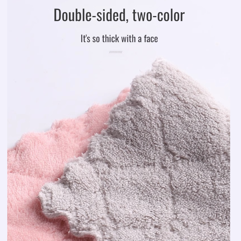 Coral Fleece Kitchen Cleaning Dish Cloth