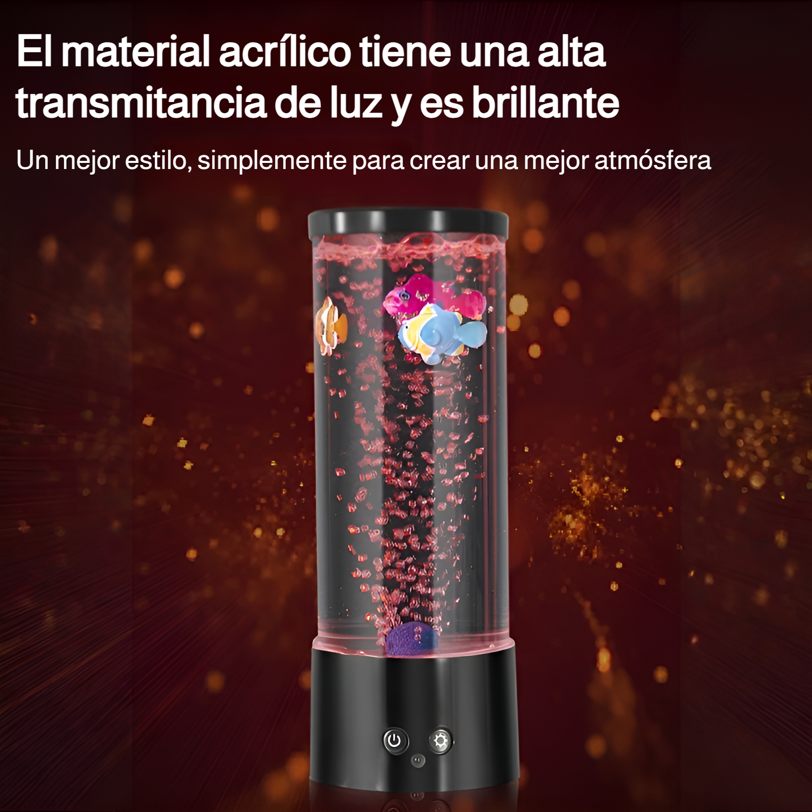 Lámpara de pez burbuja JMY LED de alto brillo, luz nocturna USB, adornos creativos para habitación d