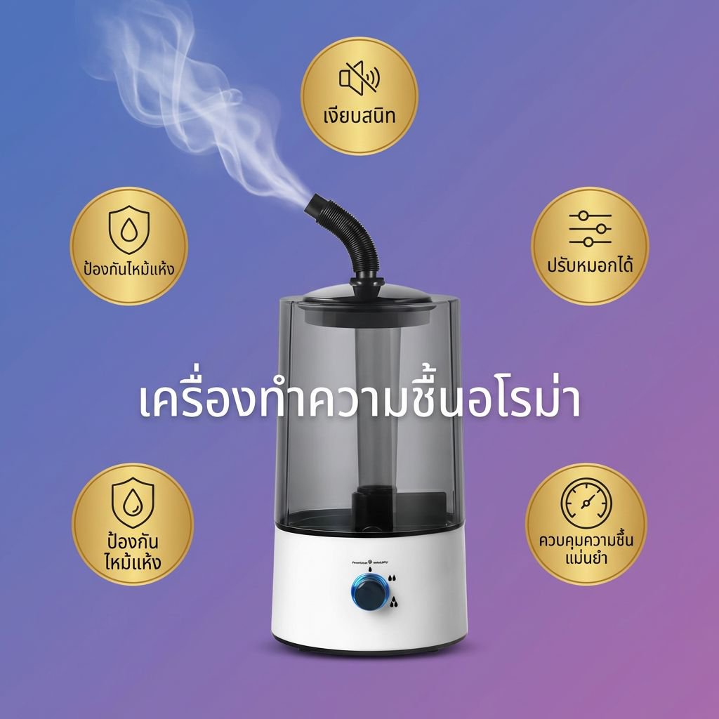 เครื่องเพิ่มความชื้นแบบไร้เสียง