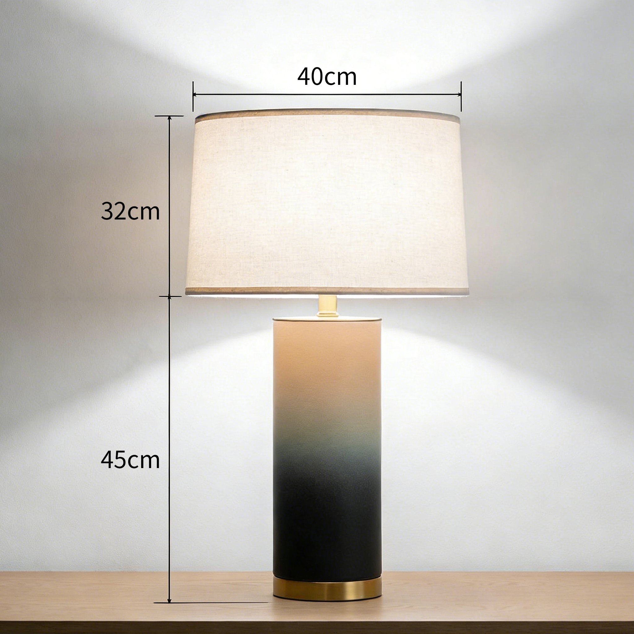 Minimalist table lamp in a modern living room