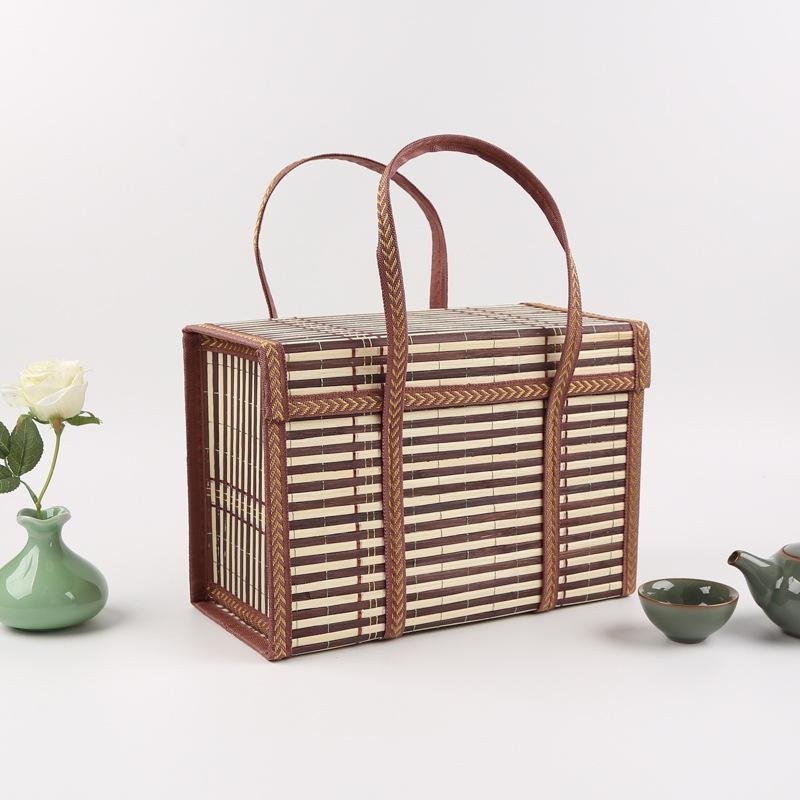 ตะกร้าหวาย ตะกร้าไม้ไผ่พับดิน