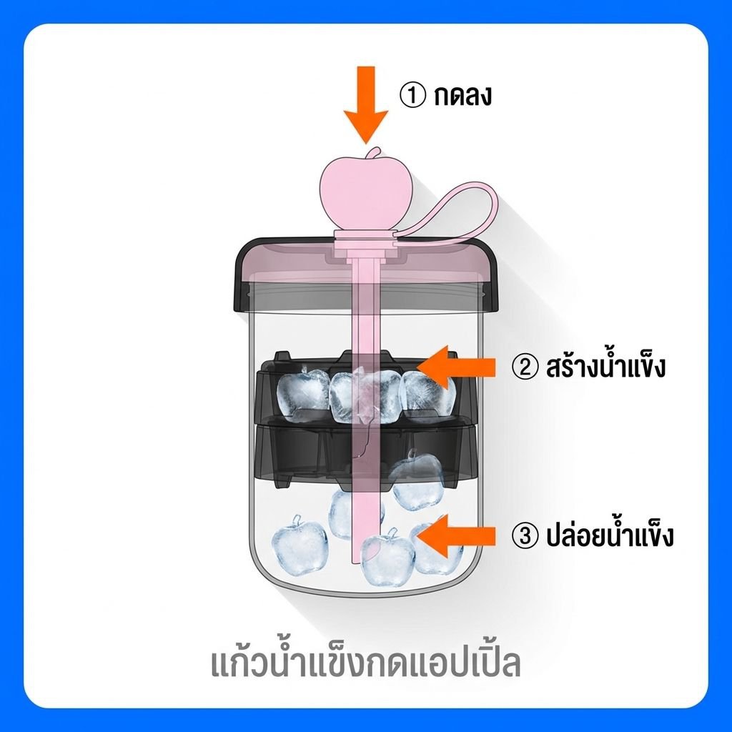 ถ้วยน้ำแข็งคั้นแอปเปิล 3-in-1