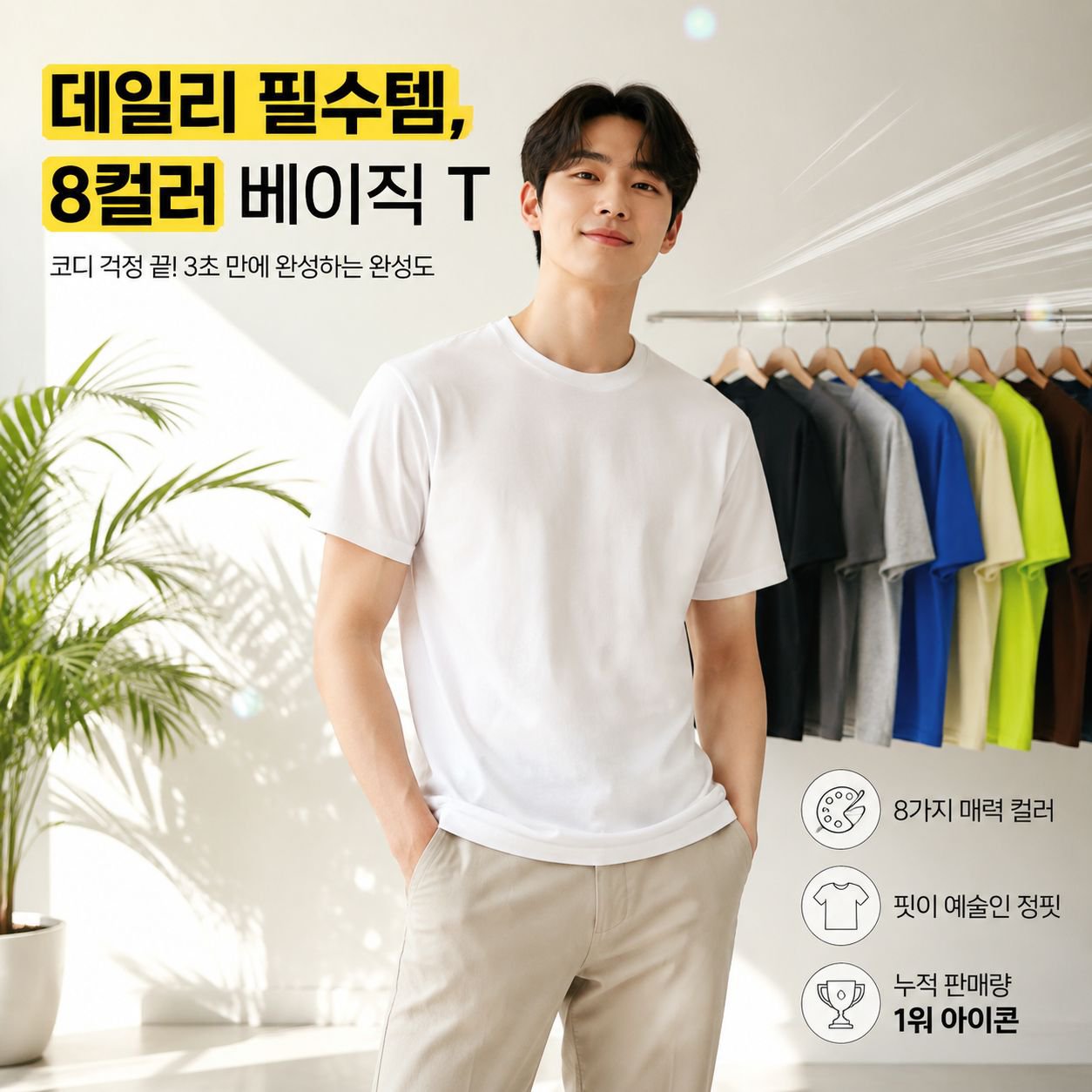 베이직 반팔 티셔츠