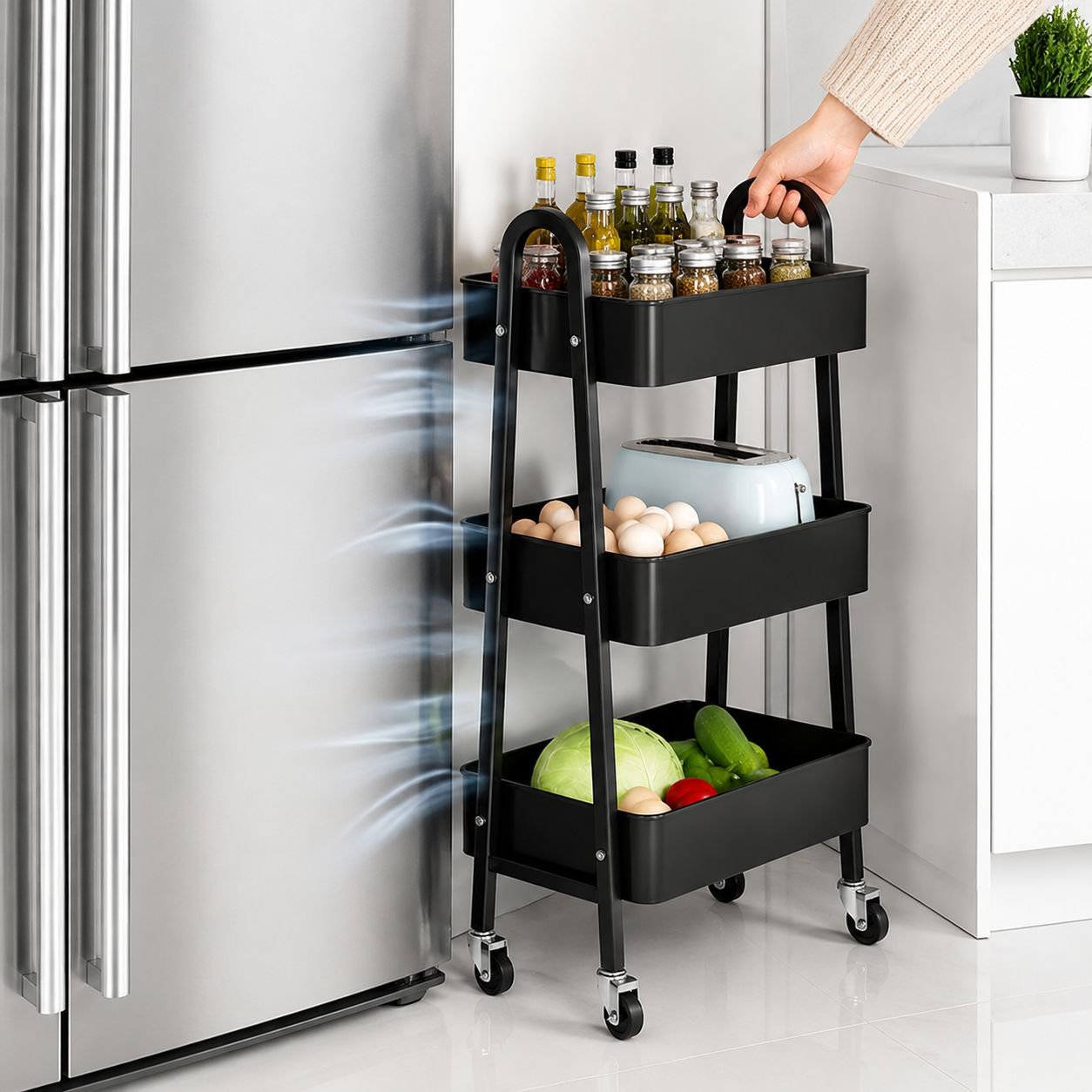 Estante multiusos extraíble para cocina, baño y dormitorio