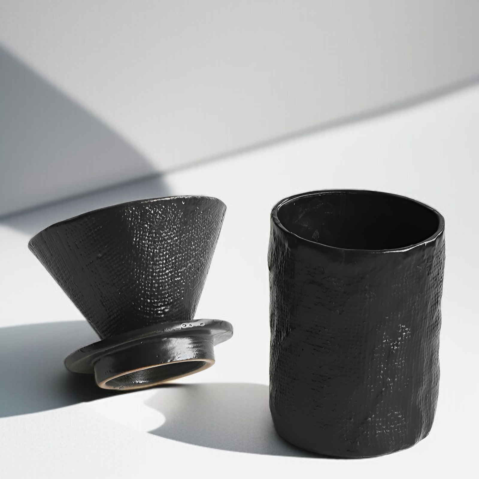 一人用ハンドドリップコーヒーカップセット 和風 手作り陶器 コーヒーフィルター＆カップ ギフトボックス